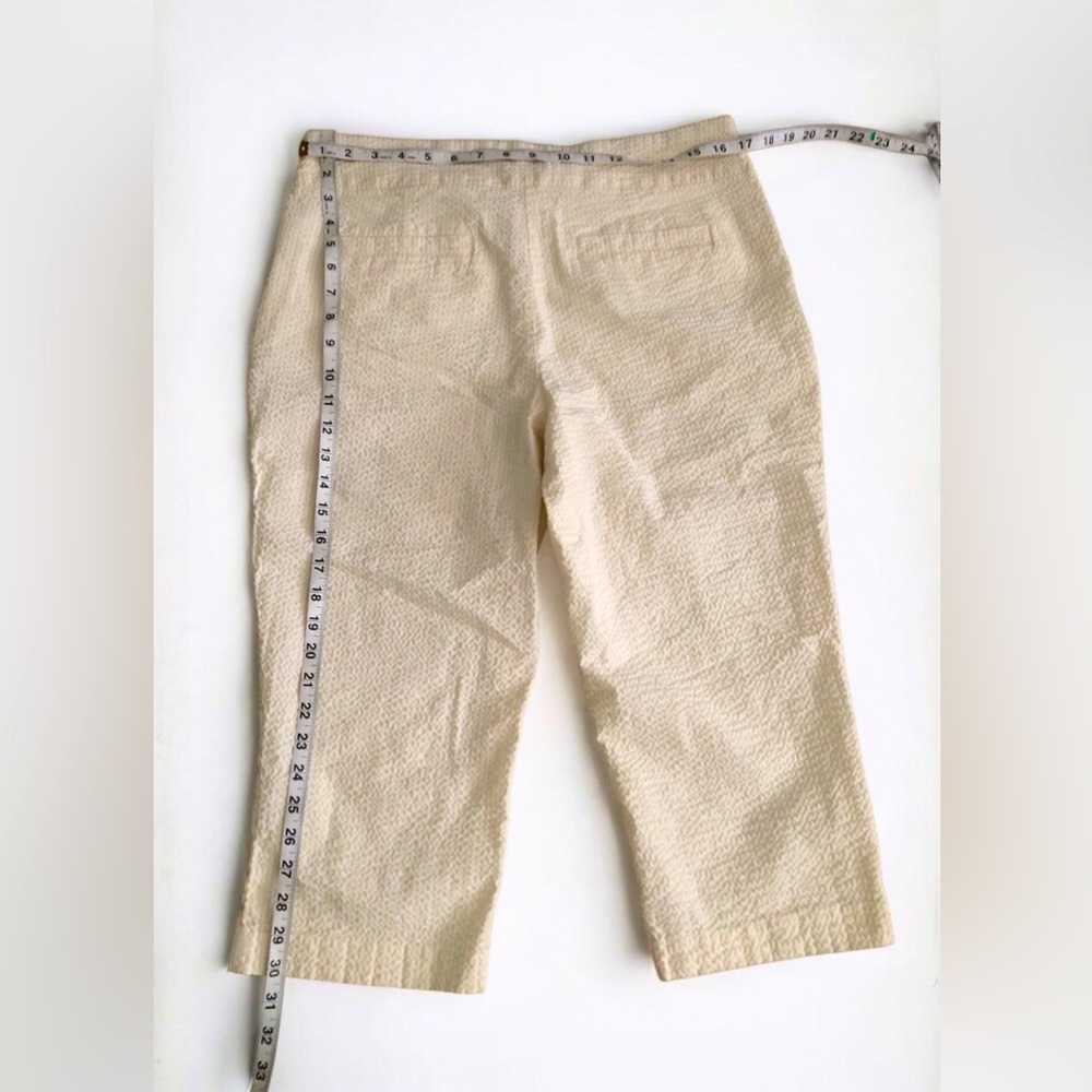 Kim Rogers Light Cream Seersucker Chino Pants - Picture 2 of 3